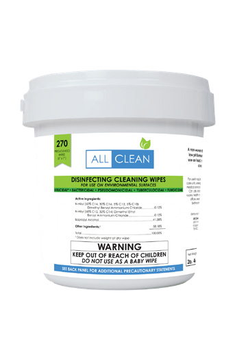 All Clean disinfectant wipes