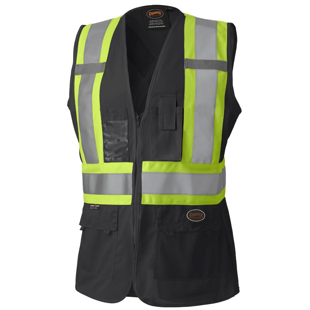 Black high visibility safety vest