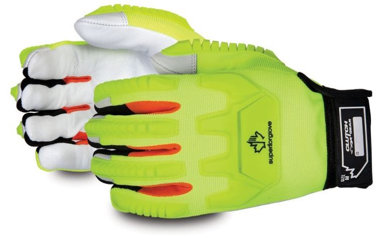 Clutch Gear Mechanics Winter Impact-Resistant Glove Hi-viz Gloves With Goat-Grain Palms