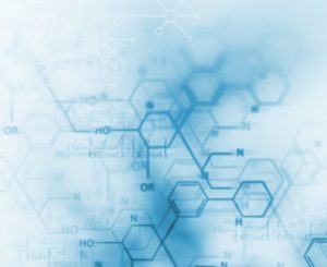 An illustration of various chemical molecules