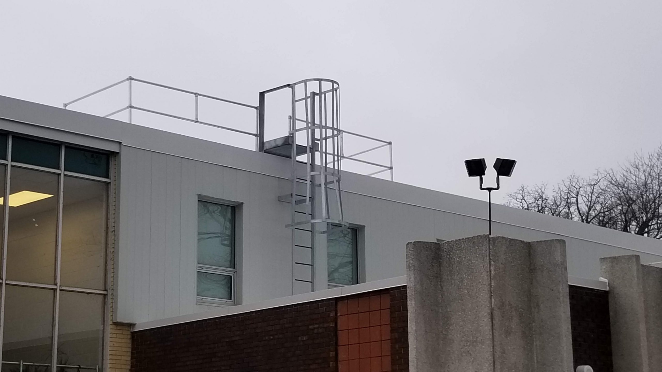 roofguard roof top ladder access point with fall protection