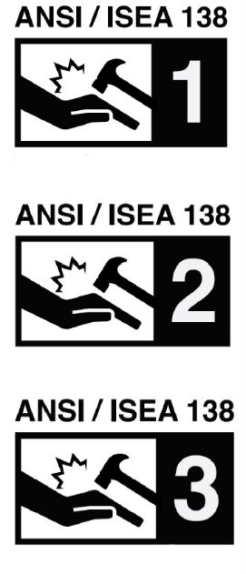 ANSI ISEA 138 impact protection standard pictogram