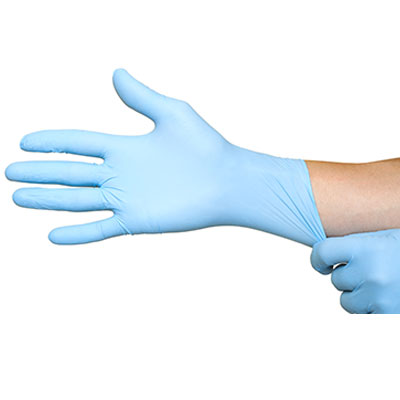 product image of blue disposable gloves