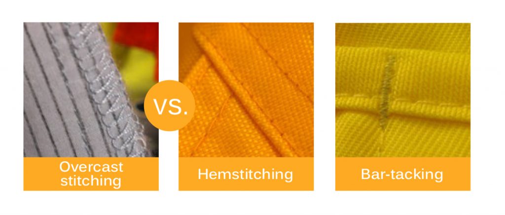 Types of rainwear stitching