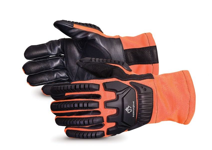 Clutch Gear® Hi-Viz Flame-Resistant Arc-Flash Anti-Impact Mechanics Gloves