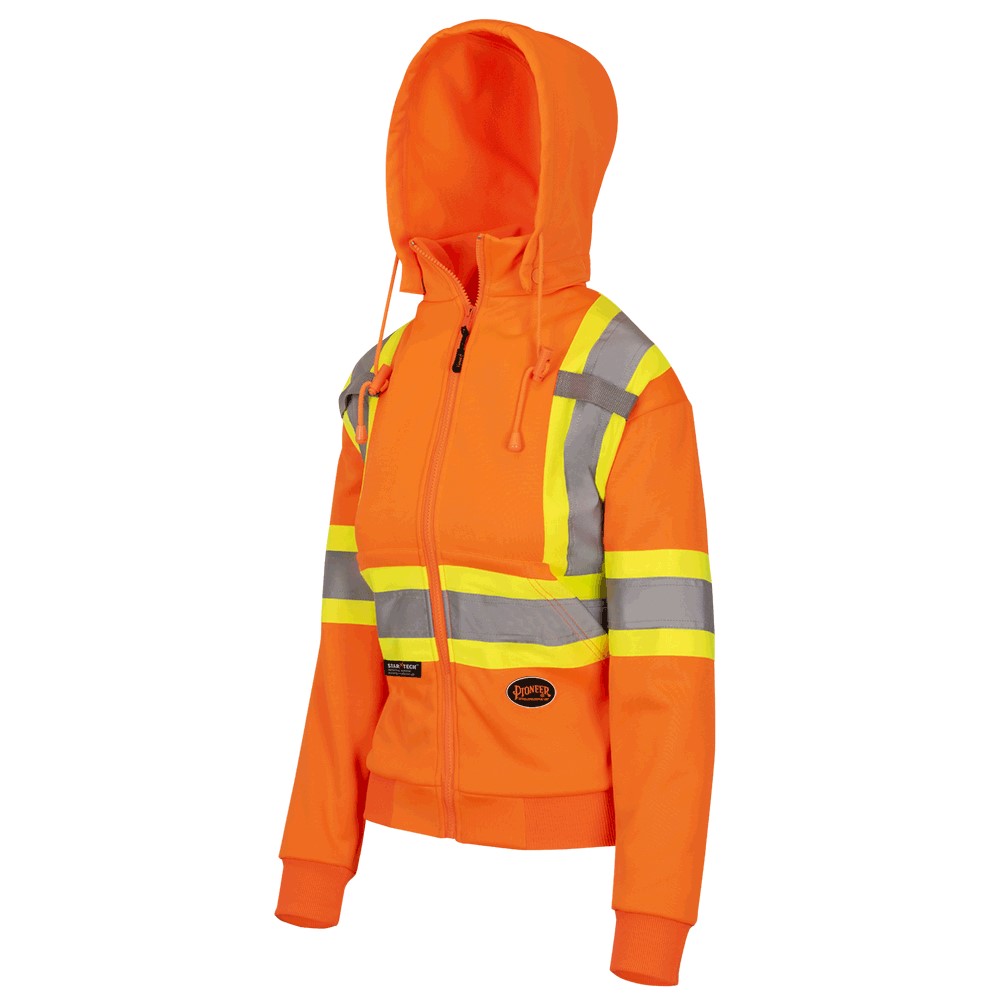 Women's high visibility fleece hoodie