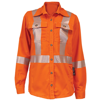 Orange flame resistance shirt