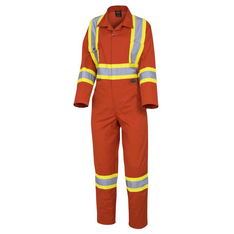 Women’s safety orange coveralls