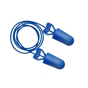 Blue metal detectable earplugs
