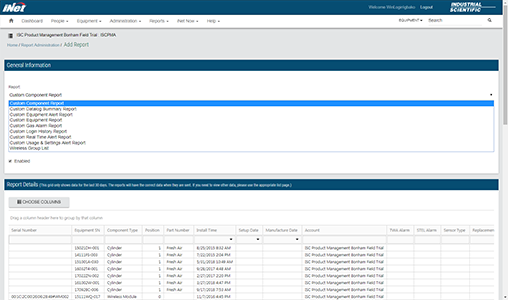 inet control reporting